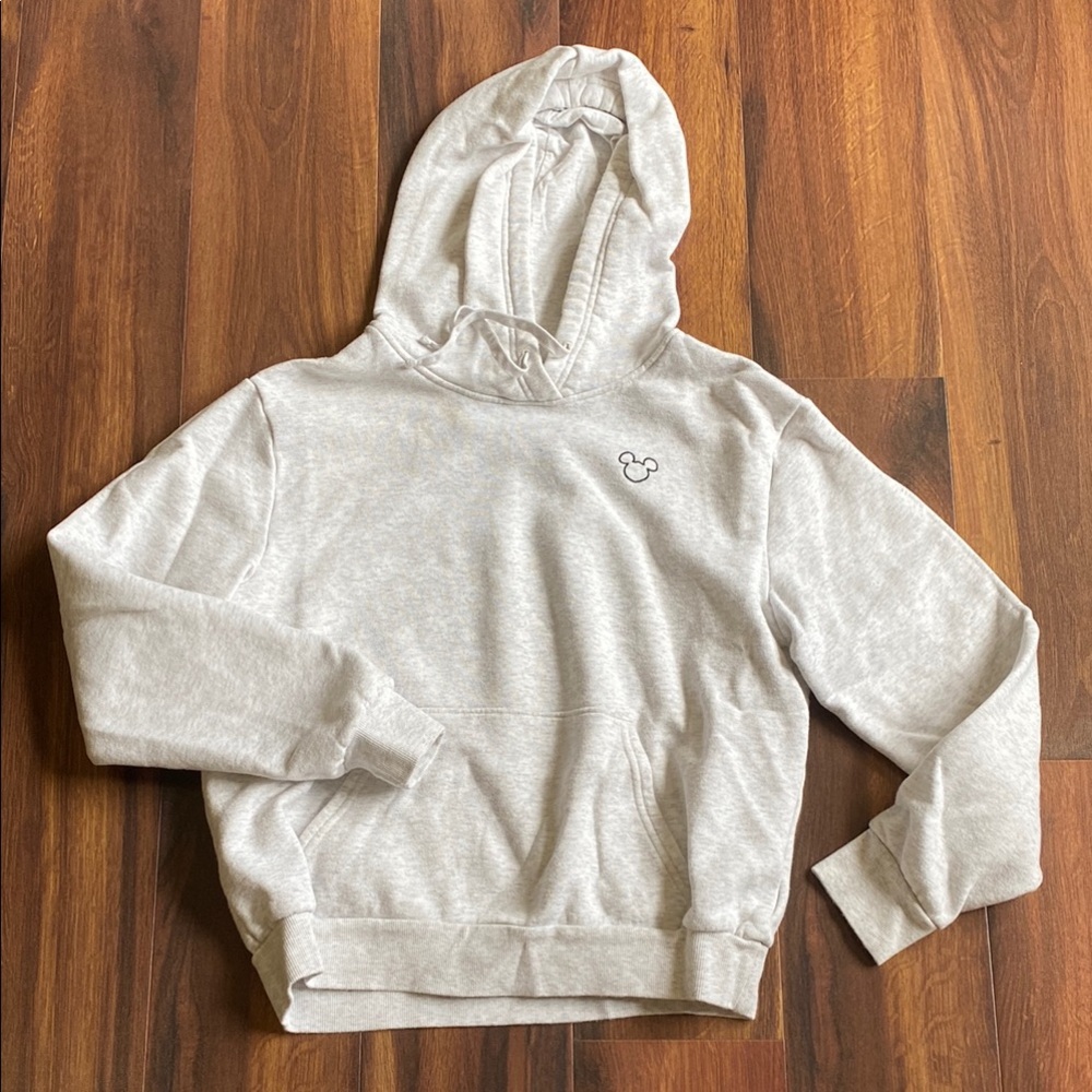 4/$20 H&M Disney Mickey Mouse Hoodie Light Gray Slim Fit